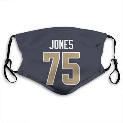 Deacon Jones Los Angeles Rams Jersey Name & Number Face Mask - Navy