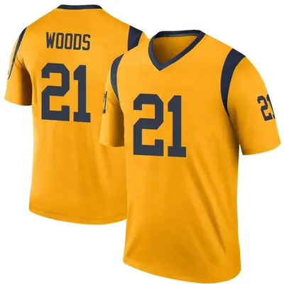 Men's Charles Woods Los Angeles Rams Color Rush Jersey - Gold Legend