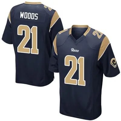 Men's Charles Woods Los Angeles Rams Team Color Jersey - Navy Game