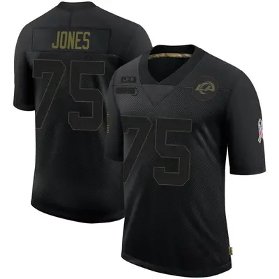 Men's Deacon Jones Los Angeles Rams 2020 Salute To Service Jersey - Black Limited