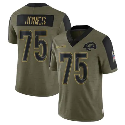 Men's Deacon Jones Los Angeles Rams 2021 Salute To Service Jersey - Olive Limited