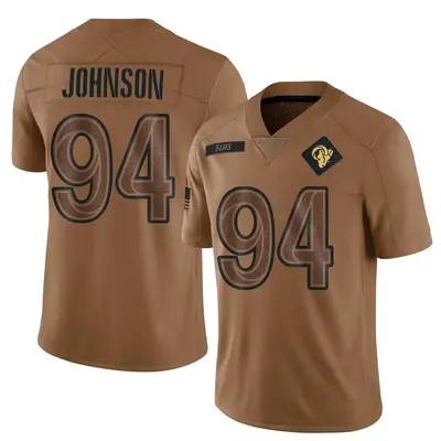 Men's Desjuan Johnson Los Angeles Rams 2023 Salute To Service Jersey - Brown Limited