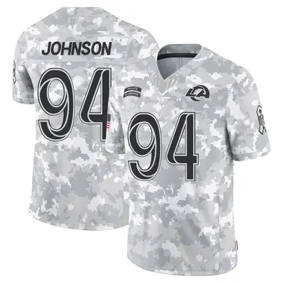 Men's Desjuan Johnson Los Angeles Rams 2024 Salute to Service Jersey - Arctic Camo Limited