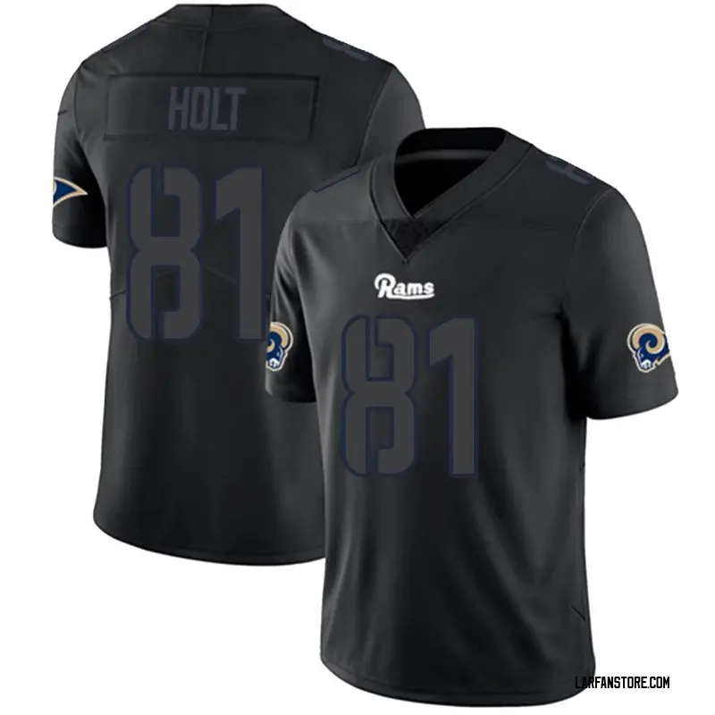 Men's Torry Holt Los Angeles Rams Jersey - Black Impact Limited